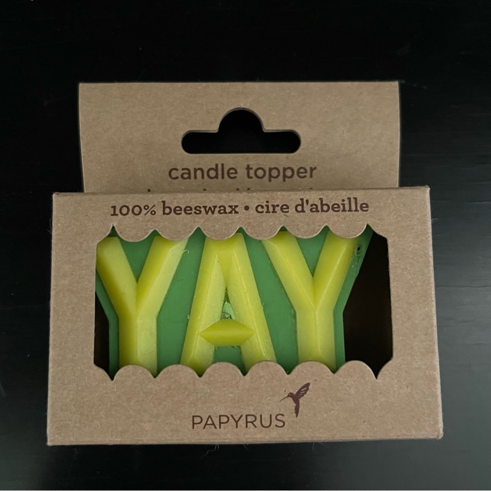 Yay Birthday Cake Topper Candle